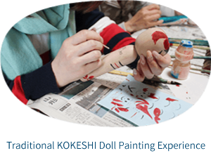Trial KOKESHI traditional wooden doll painting plan.